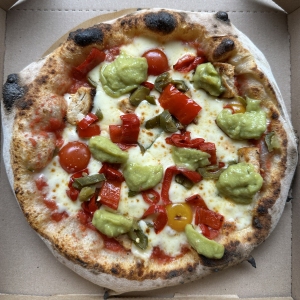 Mexican Chick - fajita chicken, guacamole, peppers